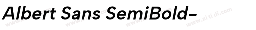 Albert Sans SemiBold字体转换